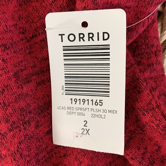 Torrid Super Soft Plush Skater Midi Dress - Picture 12 of 15